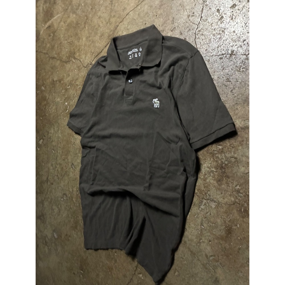 Abercrombie & Fitch Mens Large Tall Grey Dont Sweat It Performance Polo Shirt - Picture 4 of 6
